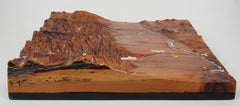 High Relief Wood Map of Nathrop Colorado Area