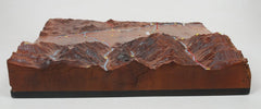High Relief Wood Map of Nathrop Colorado Area