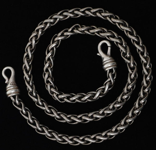 David Yurman 6mm Wheat Chain - Sterling Silver & Titanium