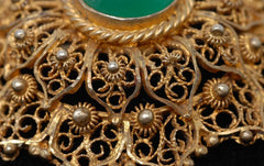 Beautiful Vermel TOPAZIO Filigree Brooch