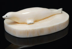 JOE IYA Harp Seal Ivory Carving - Alaska Native Art