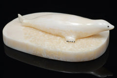 JOE IYA Harp Seal Ivory Carving - Alaska Native Art