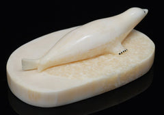 JOE IYA Harp Seal Ivory Carving - Alaska Native Art
