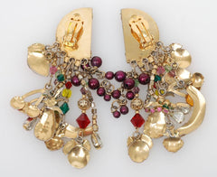 Lunch at the Ritz - Fruit Cocktail Clip Earrings