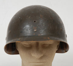 Korean War US Army Helmet w/ Welded Captains Bars (45th & 95th Infantry Liner)