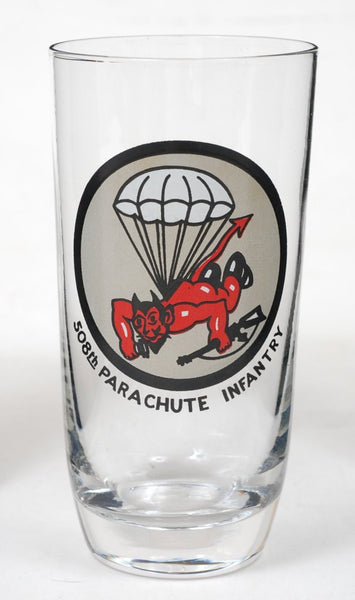 WWII 508th PIR/Parachute Infantry Drinking Glass (82nd Airborne)