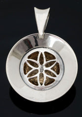 James Avery SOLARA PENDANT Hammered 14K & Sterling