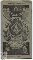 "ABC of the Invisible Empire" 1917 Booklet from KKK / Ku Klux Klan