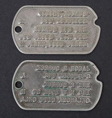 WWII Jewish Brothers Dog Tags with NOK