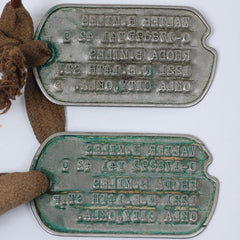 WWII US Army Doctor's Dog Tags with Next of Kin