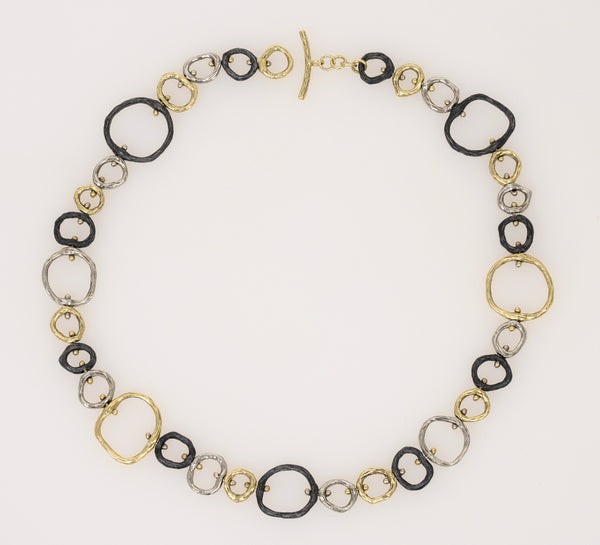 18K Gold Sarah Graham Pebble Large Link Necklace