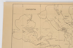 Original 1944 WWII PEARL HARBOR Chart "Moorings Berths & Aids to Navigation"