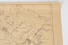 Original 1944 WWII PEARL HARBOR Chart "Moorings Berths & Aids to Navigation"