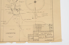 Original 1944 WWII PEARL HARBOR Chart "Moorings Berths & Aids to Navigation"