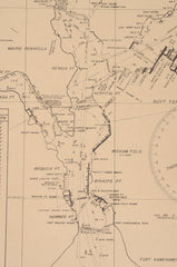 Original 1944 WWII PEARL HARBOR Chart "Moorings Berths & Aids to Navigation"