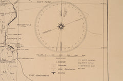 Original 1944 WWII PEARL HARBOR Chart "Moorings Berths & Aids to Navigation"
