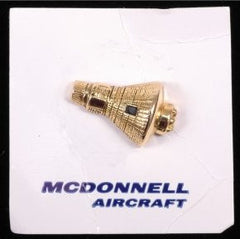 Original NASA Mercury Capsule McDonnell Aircraft Lapel Pin
