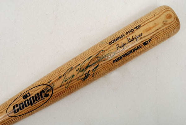 Ivan "Pudge" Rodriguez Game Used/Signed Baseball Bat