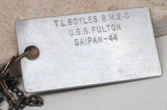 WWII US Navy Souvenir HIDEKI TOJO Dog Tag & Ribbons