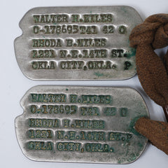 WWII US Army Doctor's Dog Tags with Next of Kin